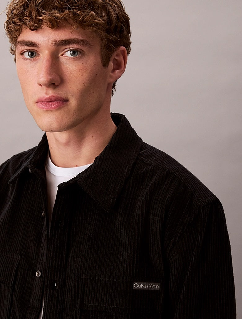 Camicia button-down taglio relaxed in velluto a coste Calvin Klein