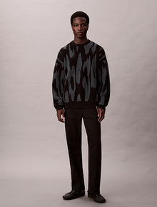 Maglione con stampa jacquard dal taglio relaxed