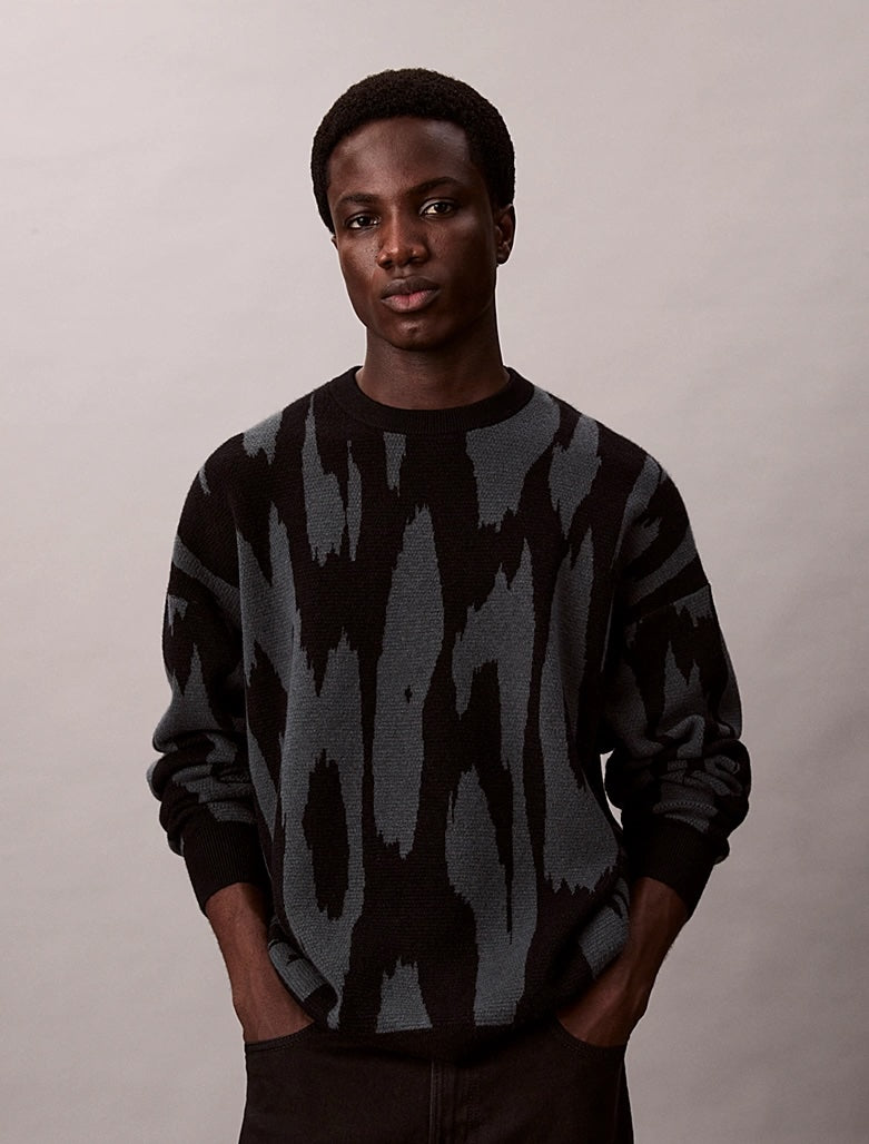 Maglione con stampa jacquard dal taglio relaxed