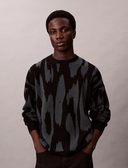 Maglione con stampa jacquard dal taglio relaxed