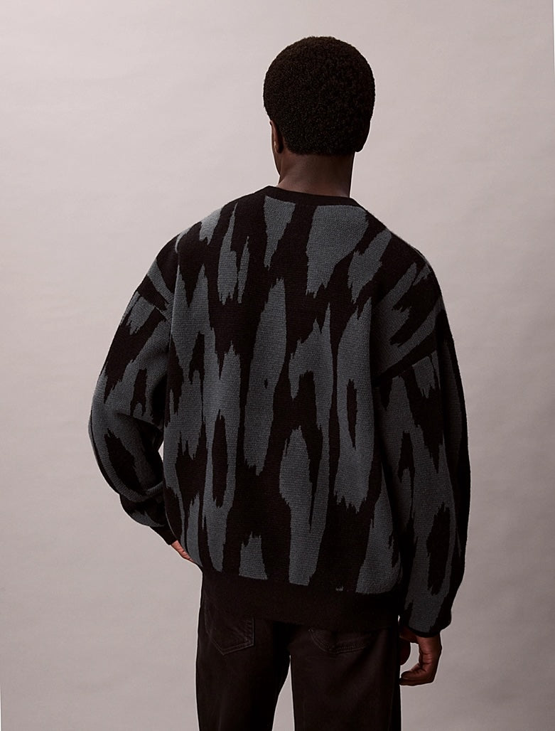 Maglione con stampa jacquard dal taglio relaxed