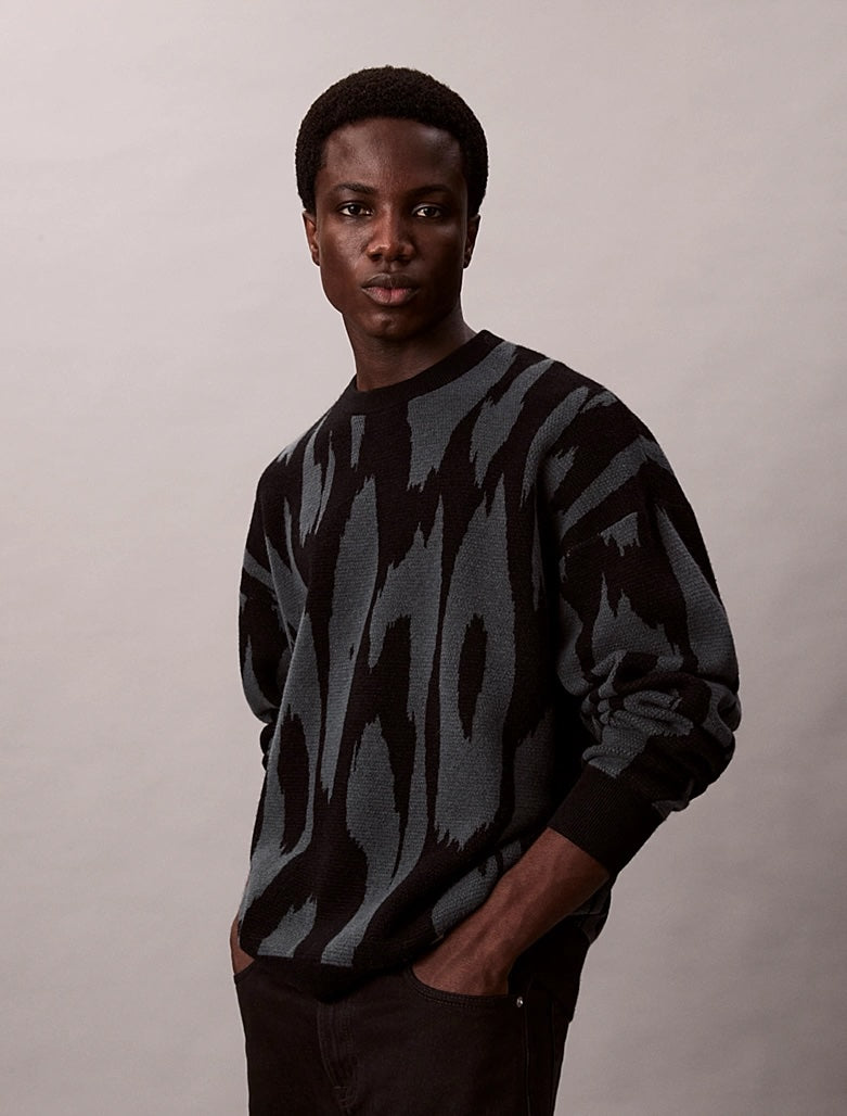 Maglione con stampa jacquard dal taglio relaxed