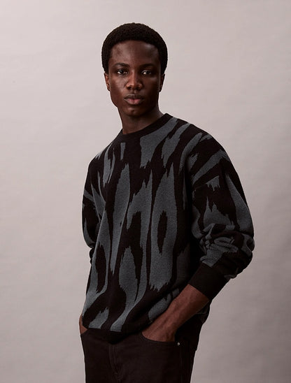 Maglione con stampa jacquard dal taglio relaxed