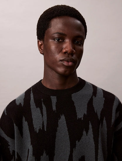 Maglione con stampa jacquard dal taglio relaxed