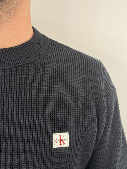 Maglione Calvin Klein Black a costine