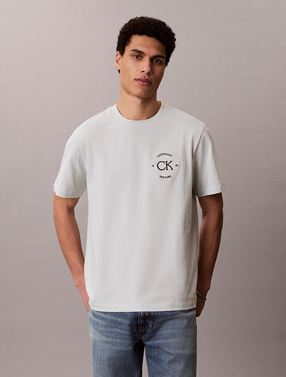 T-shirt con logo ricamato Calvin Klein