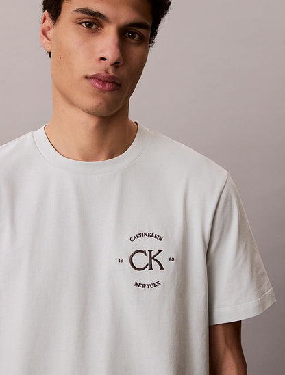 T-shirt con logo ricamato Calvin Klein