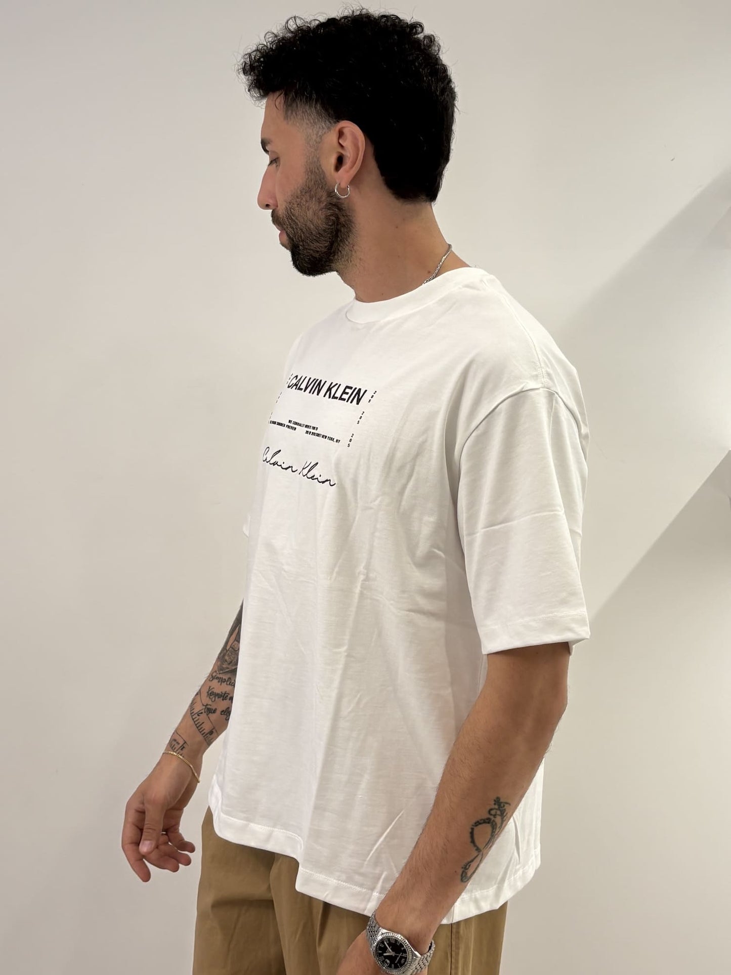 T-shirt Calvin Klein con stampa Bright White