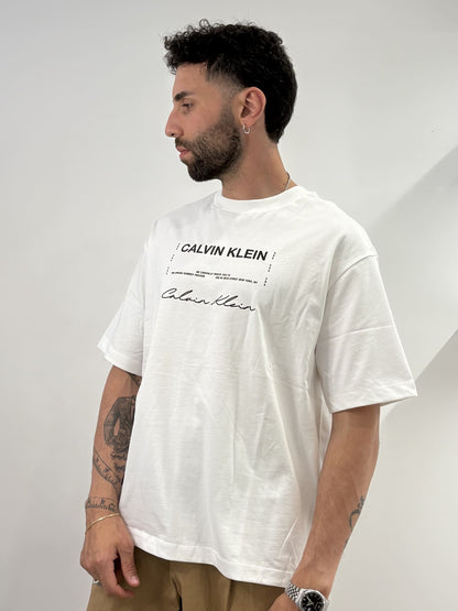 T-shirt Calvin Klein con stampa Bright White