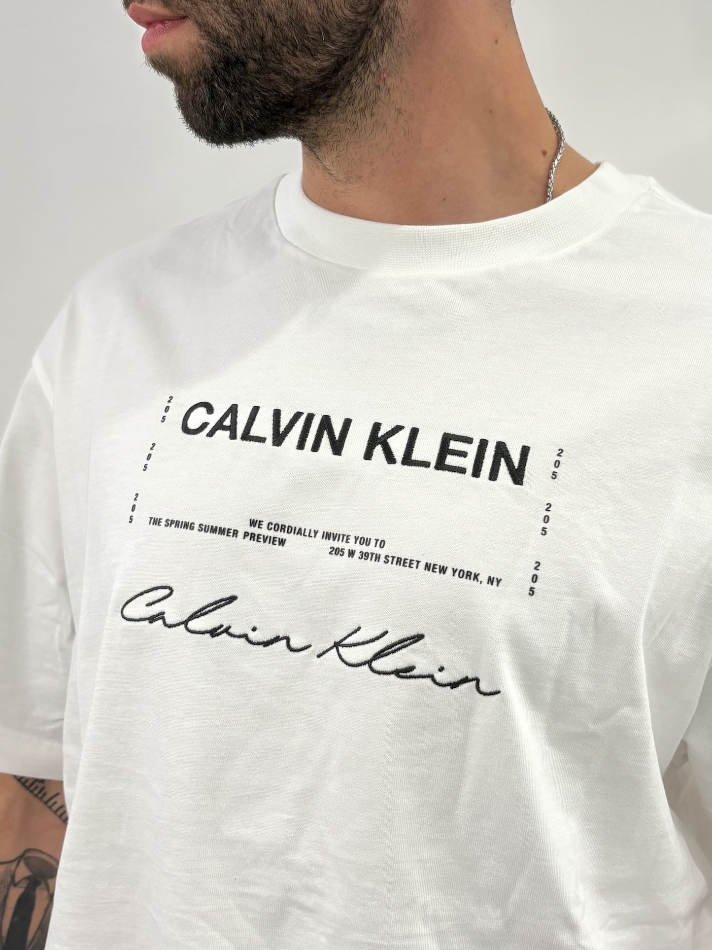 T-shirt Calvin Klein con stampa Bright White