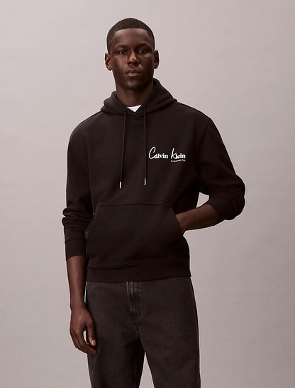 Felpa con cappuccio grafica con logo black