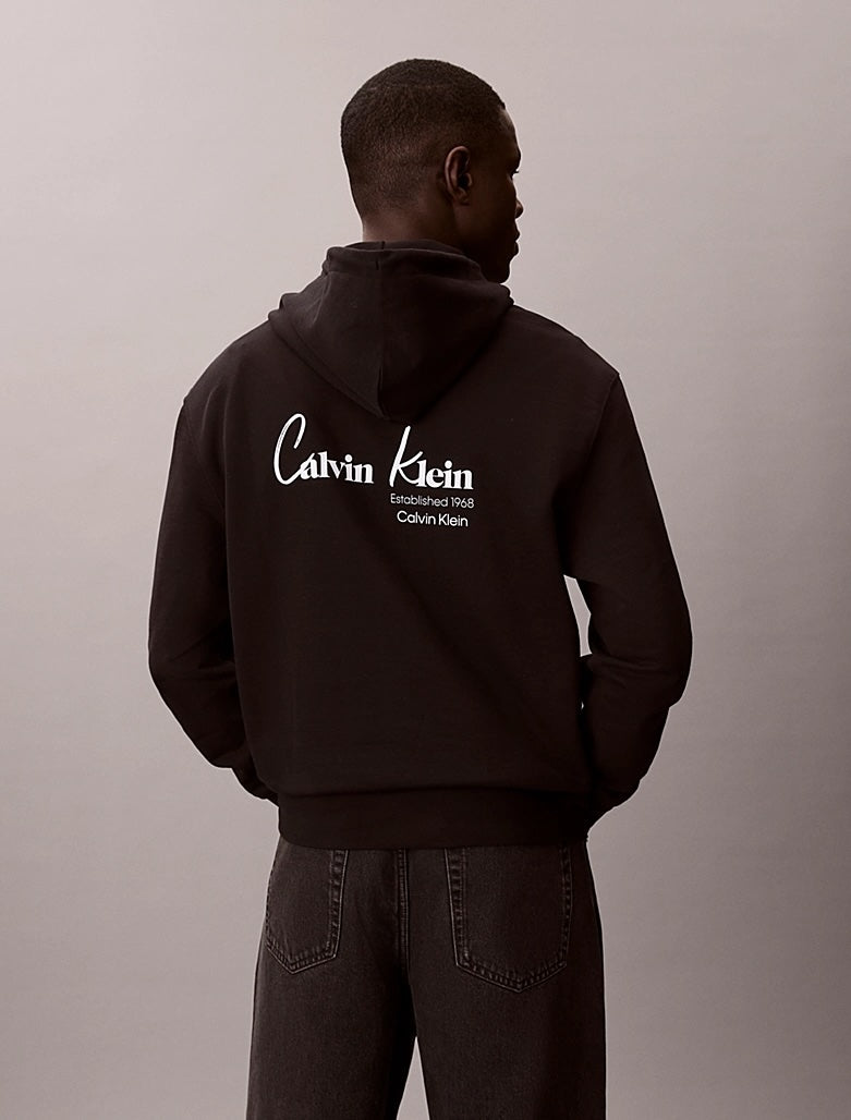 Felpa con cappuccio grafica con logo black