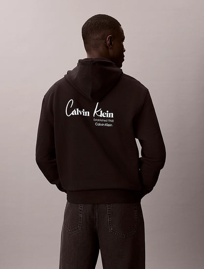 Felpa con cappuccio grafica con logo black