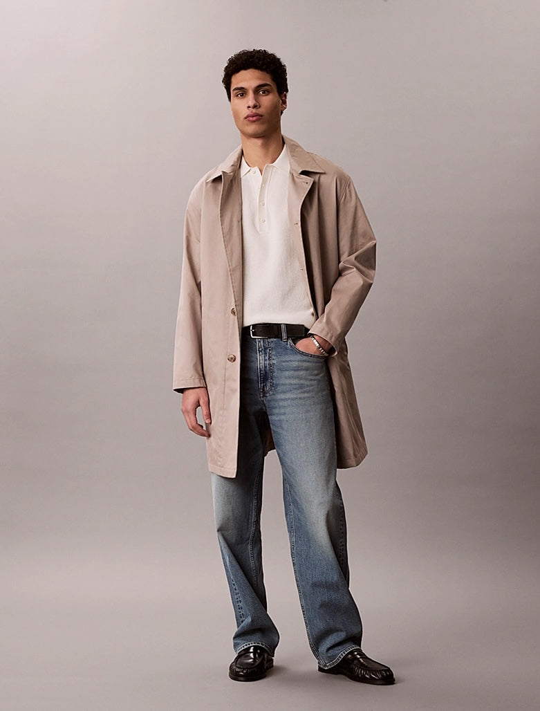 Polo in cotone a maglia a nido d'ape Calvin Klein