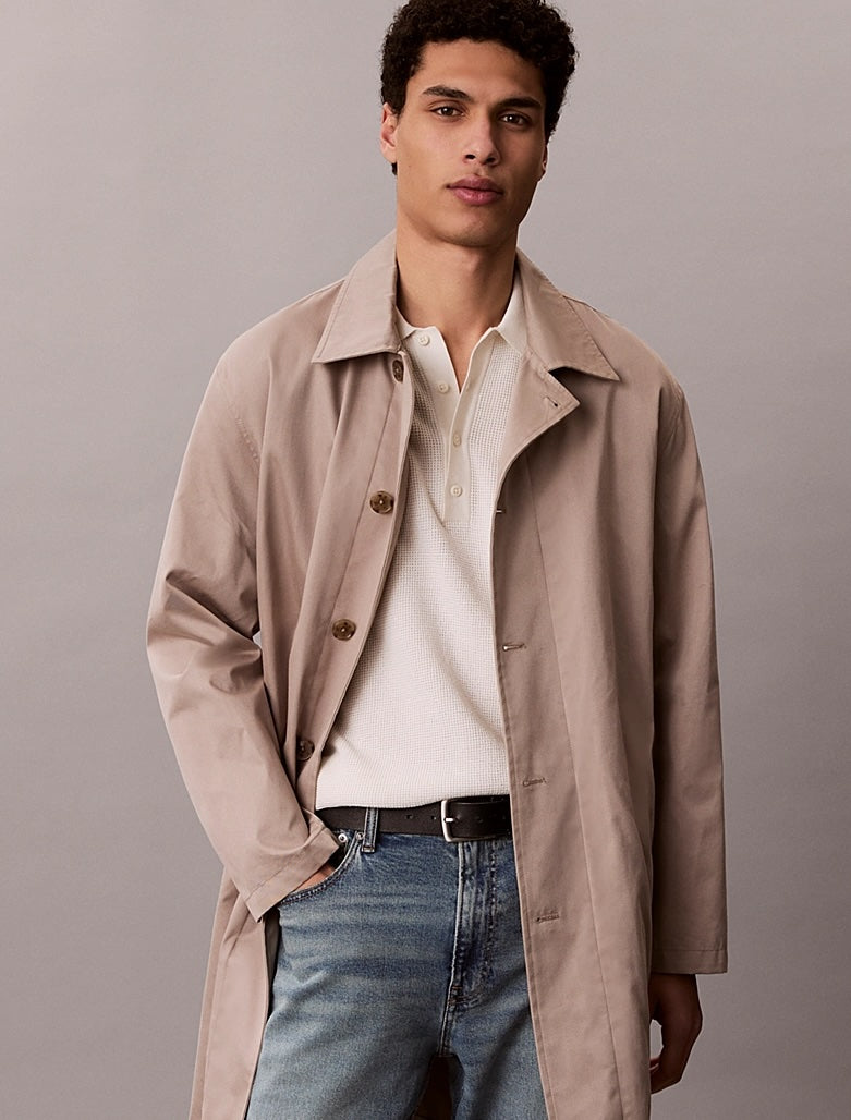 Polo in cotone a maglia a nido d'ape Calvin Klein