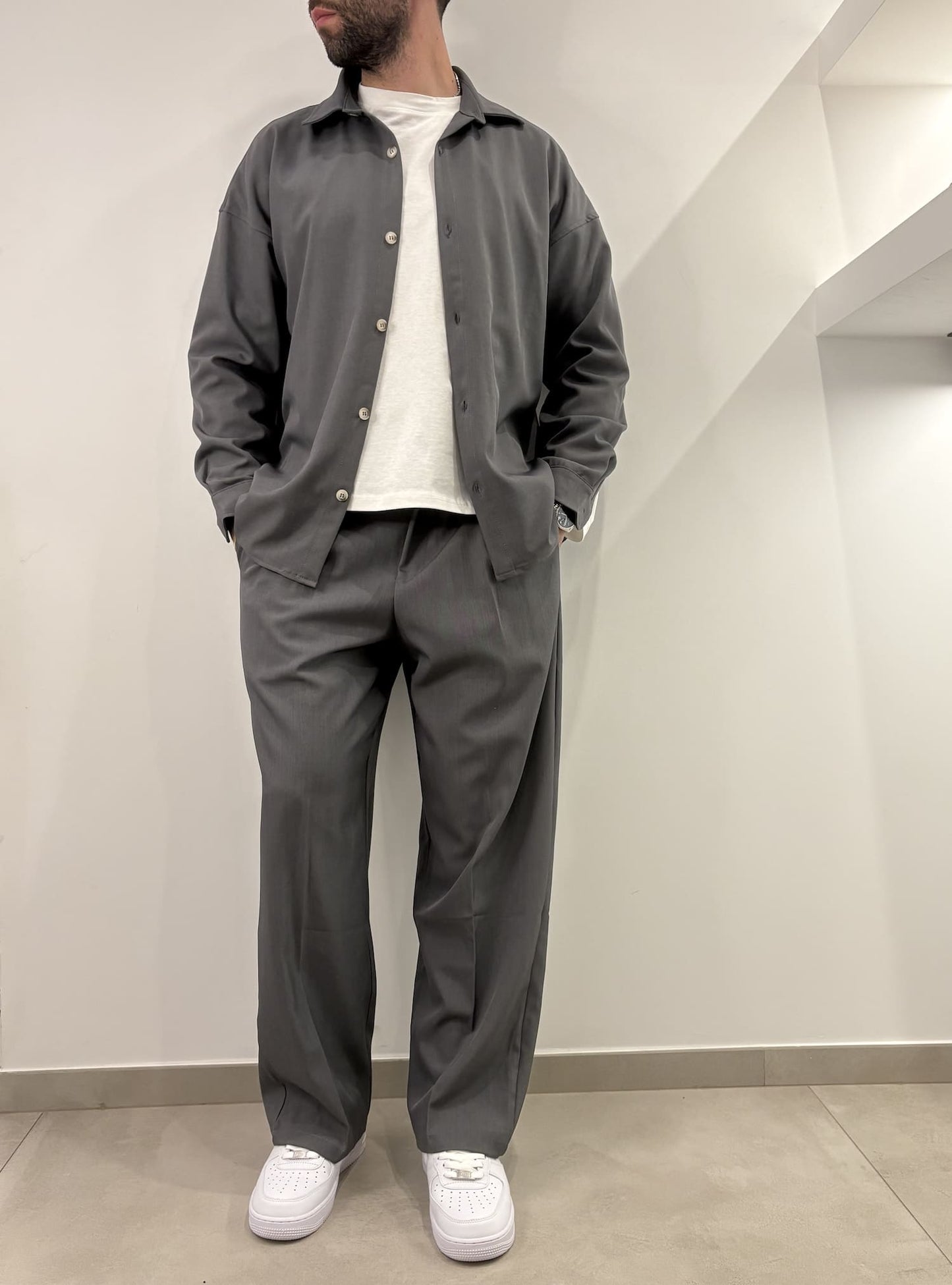 Coordinato baggy grigio