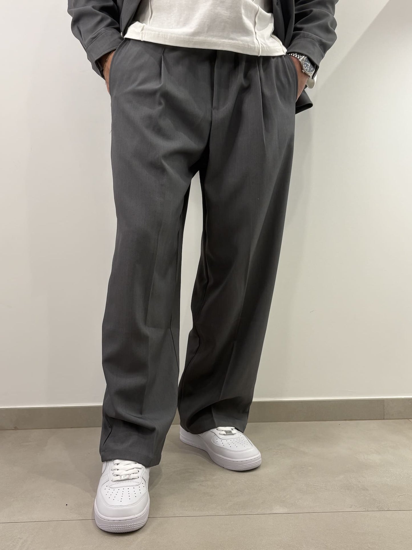 Coordinato baggy grigio