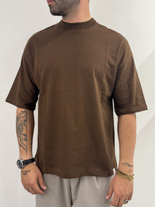 T-shirt over basic cioccolato