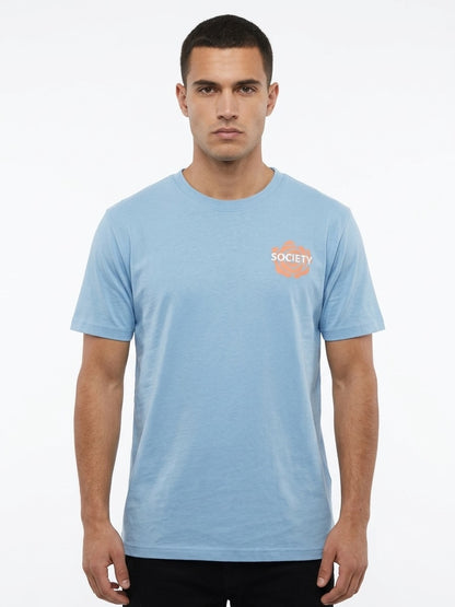 T-shirt girocollo in cotone stampata