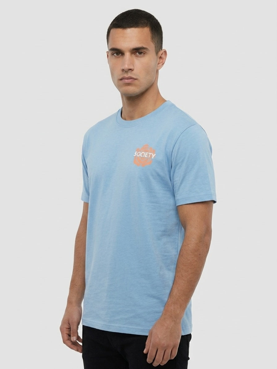 T-shirt girocollo in cotone stampata