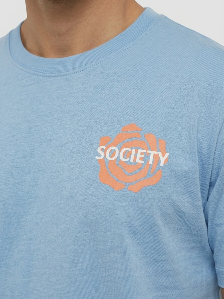 T-shirt girocollo in cotone stampata