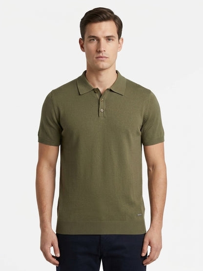 Polo in cotone basic verde
