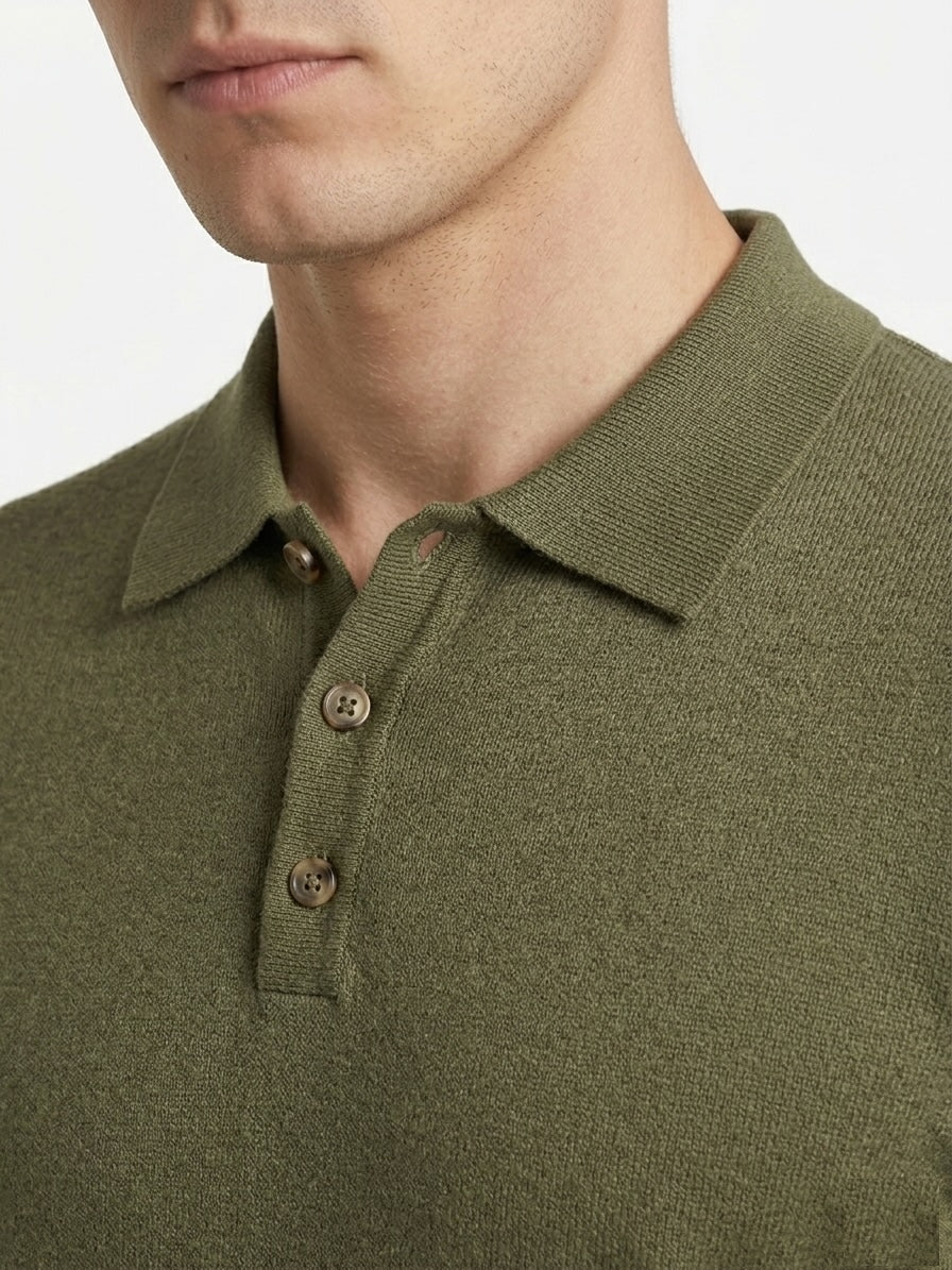 Polo in cotone basic verde
