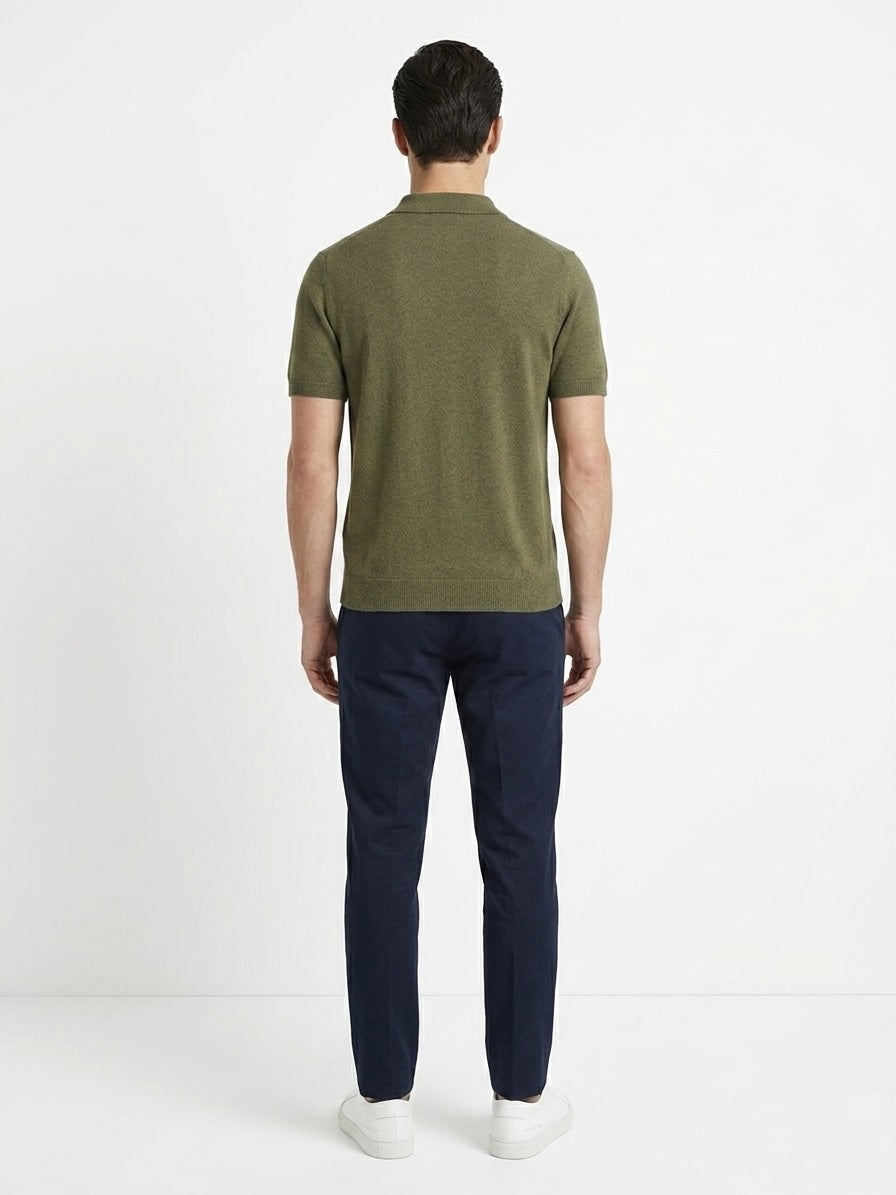Polo in cotone basic verde