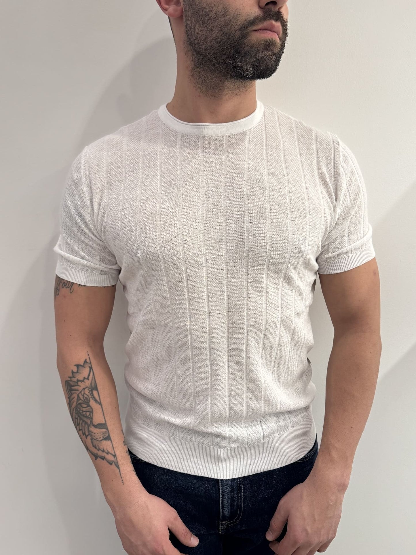 T-shirt in filo a coste