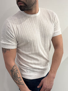 T-shirt in filo a coste