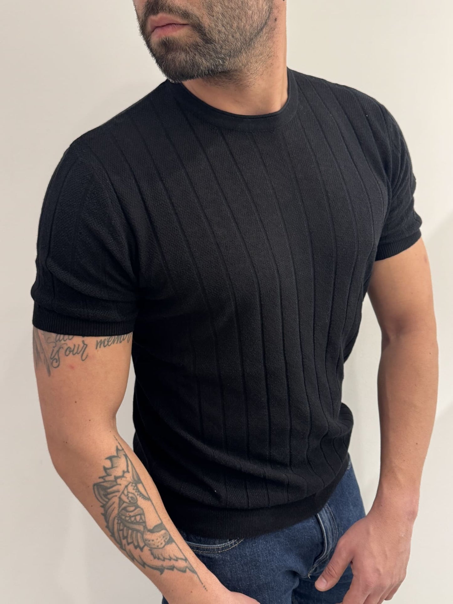 T-shirt in filo a coste