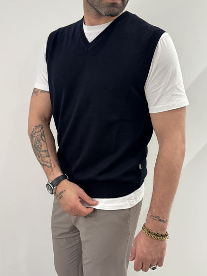 Gilet Hamaki-Ho con scollo a V blu