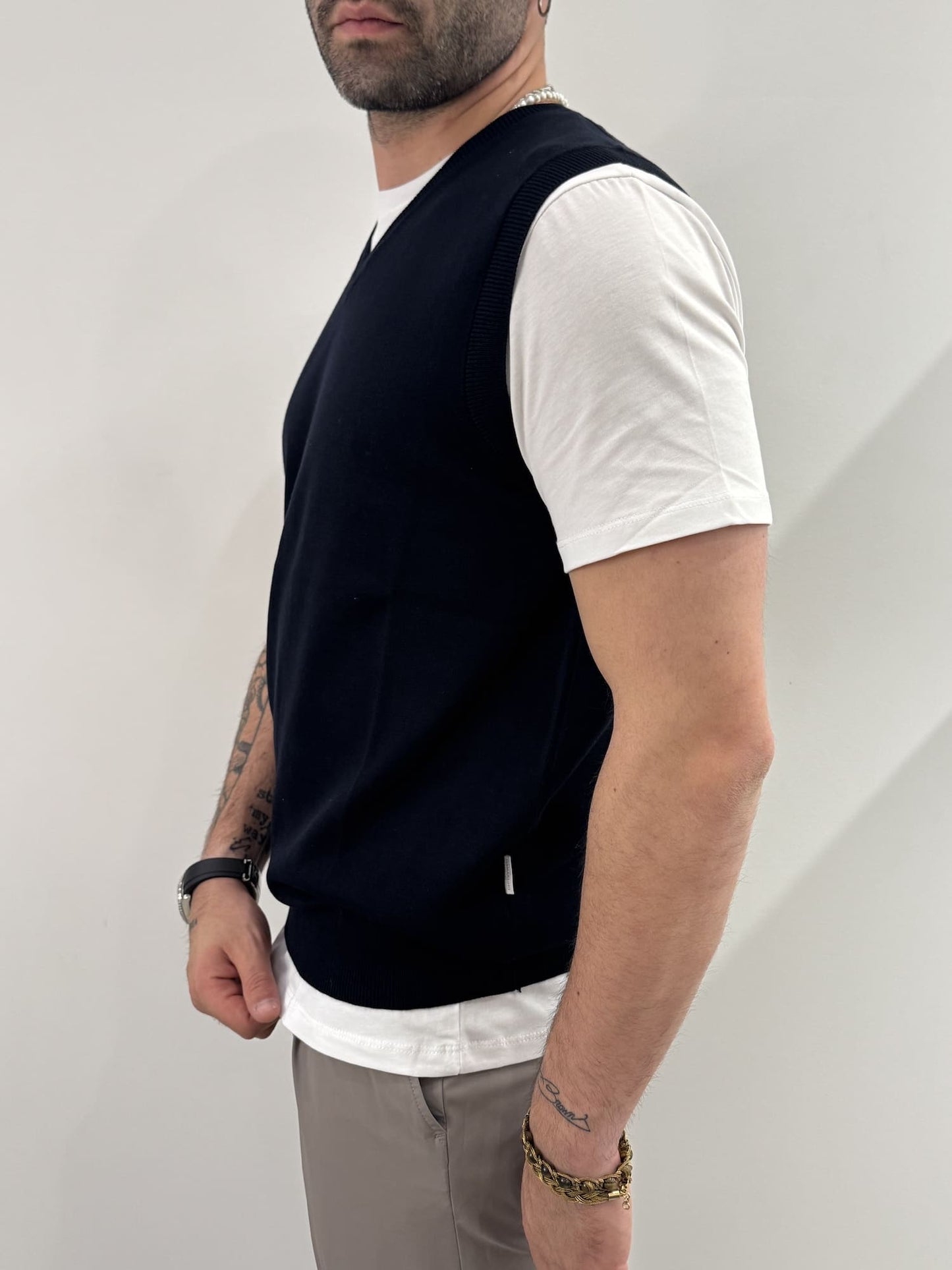 Gilet Hamaki-Ho con scollo a V blu