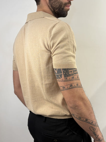 Polo Hamaki-Ho con zip beige