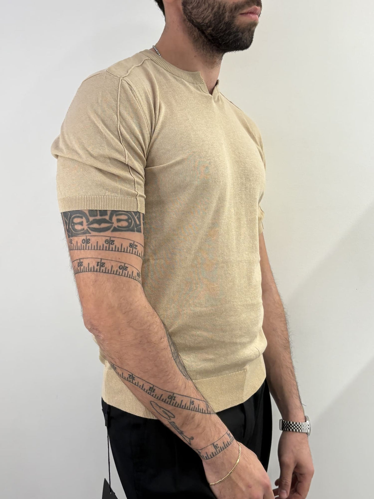 Serafino Hamaki-Ho in misto lino beige