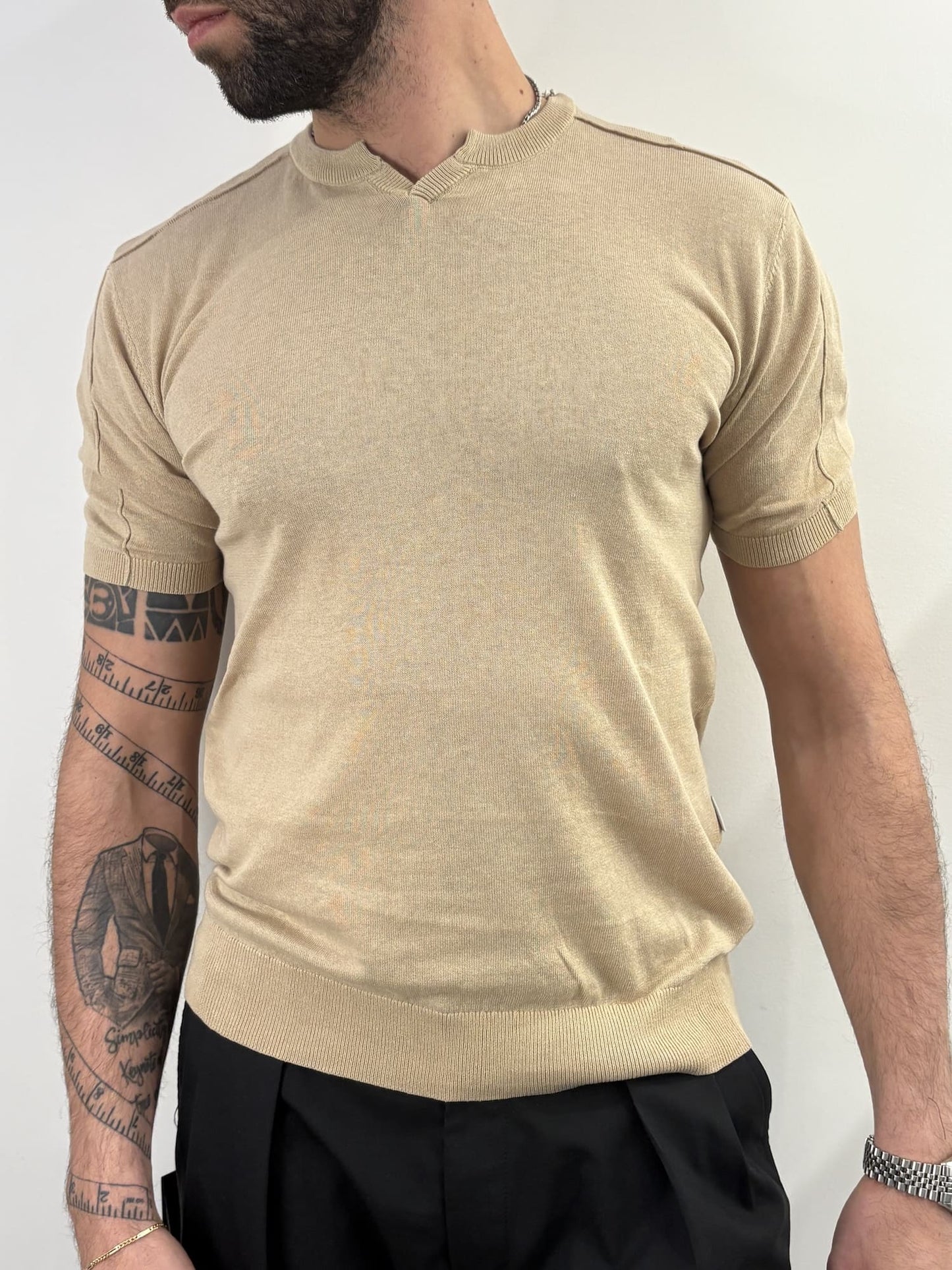 Serafino Hamaki-Ho in misto lino beige