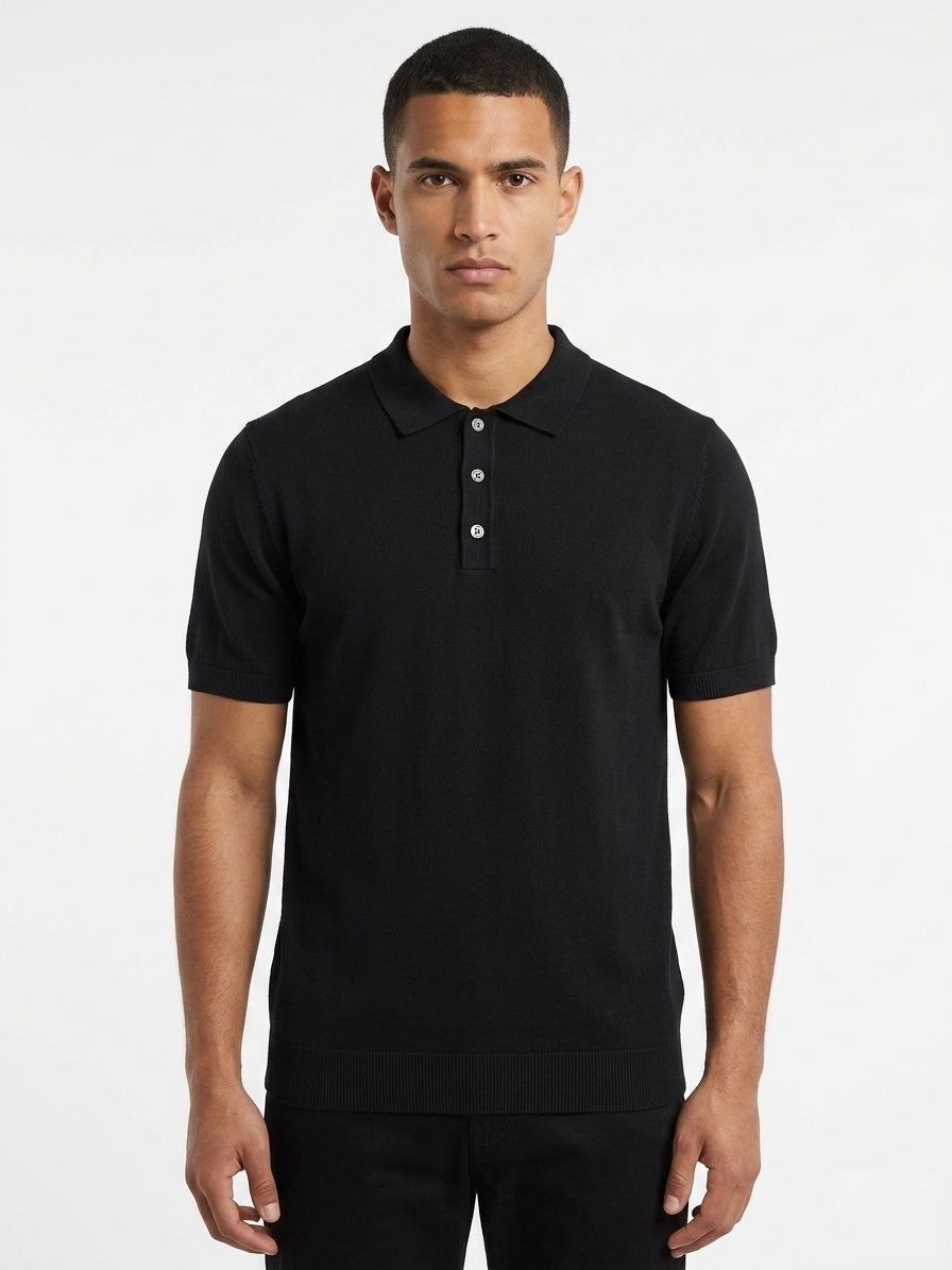 Polo Sorbino basic in filo nero