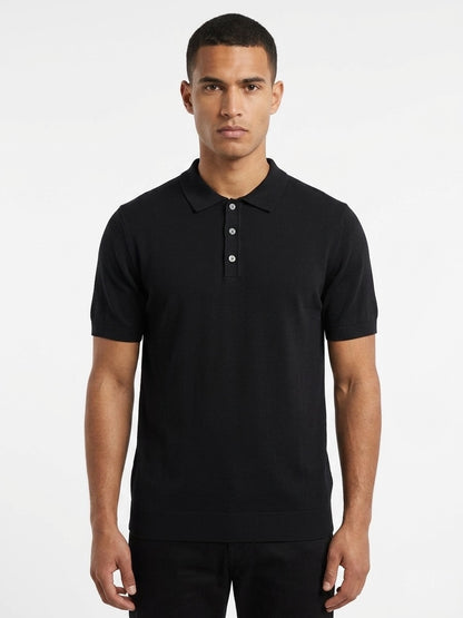 Polo Sorbino basic in filo nero