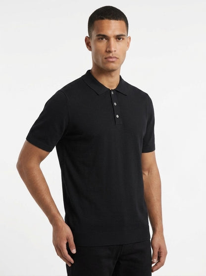Polo Sorbino basic in filo nero