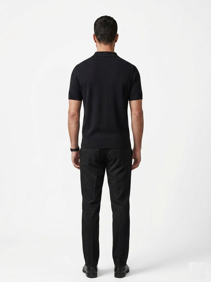 Polo Sorbino basic in filo nero