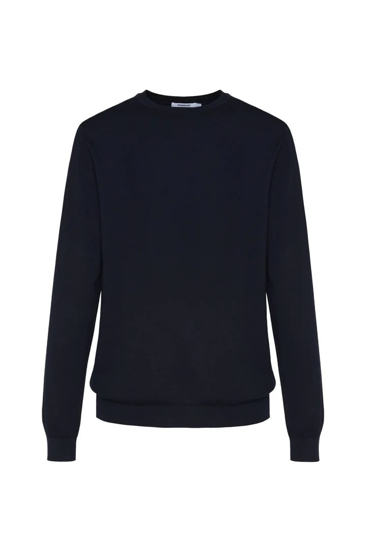 Pullover in cotone basic Sorbino blu navy