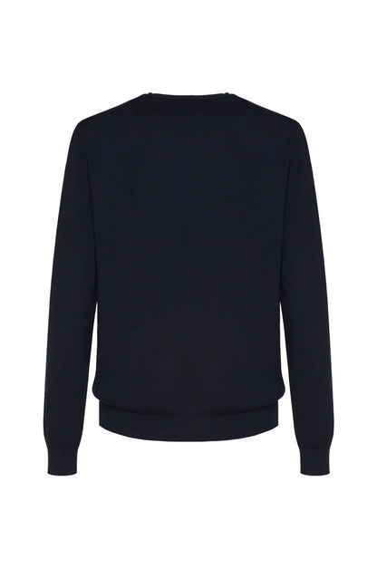 Pullover in cotone basic Sorbino blu navy