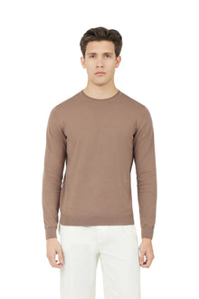 Pullover in cotone basic Sorbino fango