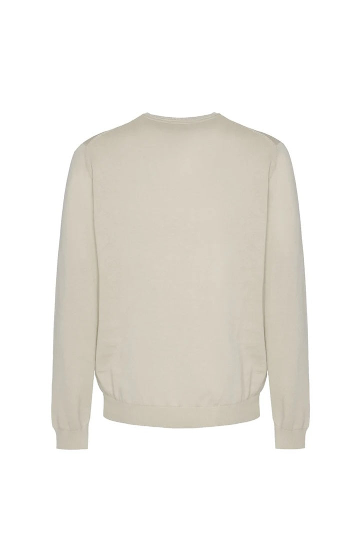 Pullover in cotone basic Sorbino perla