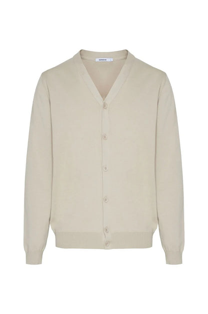 Cardigan in cotone basic Sorbino beige