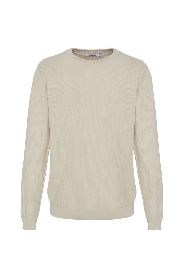 Pullover leggero con struttura Sorbino Beige