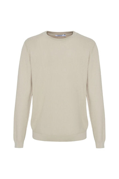 Pullover leggero con struttura Sorbino Beige