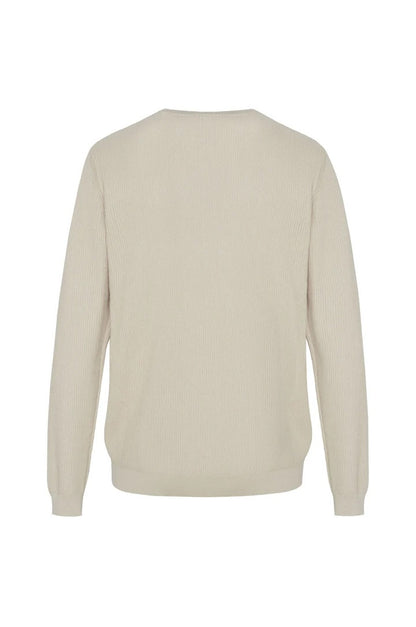 Pullover leggero con struttura Sorbino Beige
