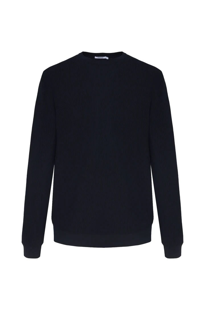 Pullover leggero con struttura Sorbino Blu Navy