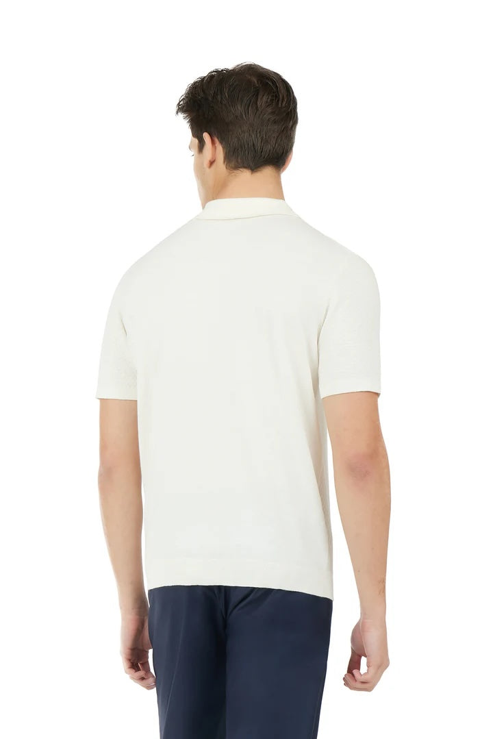 Polo in maglia con trama Sorbino